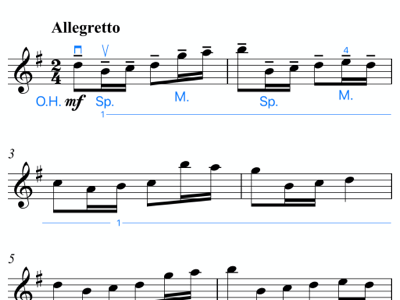 沃尔法特4 - 弓法、指法等教学标记