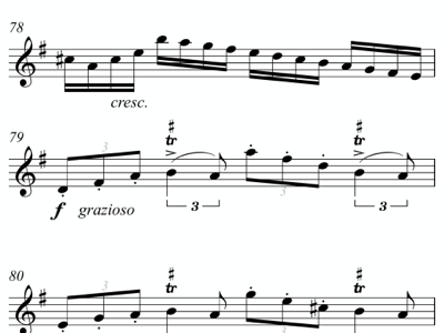 第二学生协奏曲-三连音与颤音